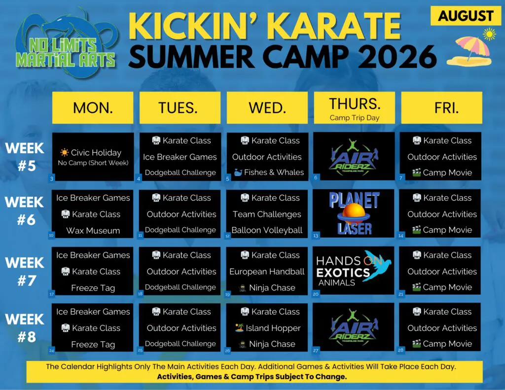Summer Camp Near Me in Milton | No Limits Martial Arts